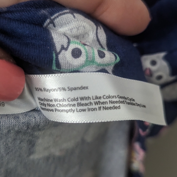 Layla NWT S Blue Owls & Books Sleep Top - Picture 6 of 8